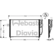 Радиатор кондиционера WEBASTO 1O9X9 UNNT KG 82D0225204A Mitsubishi Carisma 1 (DA) Седан 1.9 DI D 115 л.с. 2000 – 2006