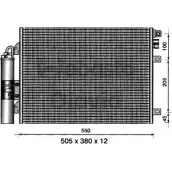 Радиатор кондиционера WEBASTO V200KER 1335844877 OHCAU 3 82D0225360A