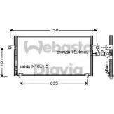 Радиатор кондиционера WEBASTO 82D0226213MA 1336099963 VXZAUCW 8 1TC1