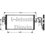 Радиатор кондиционера WEBASTO LN VQ5E 82D0225341A 1336101153 6NRAAD