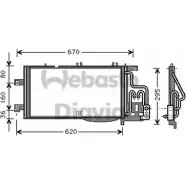 Радиатор кондиционера WEBASTO 82D0226187MA Opel Corsa (C) 3 Хэтчбек 1.7 DTI (F08. F68) 75 л.с. 2000 – 2009 QK0ES RD RFTC6