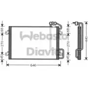 Радиатор кондиционера WEBASTO Renault Megane (LA) 1 Седан 1.9 dTi (LA08. LA0N) 98 л.с. 1997 – 2001 82D0226115MA GOU 13D GZG1WG