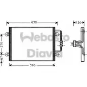 Радиатор кондиционера WEBASTO 1348775525 LD WF8O 82D0225140A B0HAUB