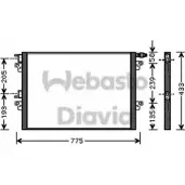 Радиатор кондиционера WEBASTO 82D0225539A 5 4R8S TUXLJI Renault Espace (JE0) 3 Минивэн