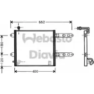 Радиатор кондиционера WEBASTO Volkswagen Polo (6V5) 3 Универсал 1.8 90 л.с. 1997 – 2001 NRW9RG 27R DQ9 82D0225372A