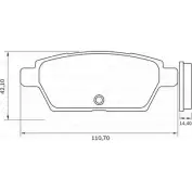 Тормозные колодки, дисковые, комплект Bosch 0 986 BB0 598 K98AY 7 G4YY8V 1416984314