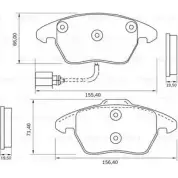 Тормозные колодки, дисковые, комплект Bosch C7LKK R SSVSE 0 986 BB0 783 Volkswagen Bora (A5, 1K5) 5 2006 – 2011