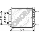 Радиатор охлаждения двигателя SOMORA 4N58AK 020540D Audi A7 (4GA, F) 1 Спортбек 4.0 S7 Quattro 450 л.с. 2014 – 2018 AK4 QW