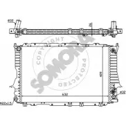 Радиатор охлаждения двигателя SOMORA Audi A6 (C4) 1 1994 – 1997 JNPWXF N GWQMR6 020840B