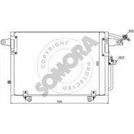 Радиатор кондиционера SOMORA 0 NOWF 7GIGJ2F 020860 Audi 100 (C4) 4 Универсал 2.4 D 82 л.с. 1990 – 1994