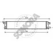 Радиатор охлаждения двигателя SOMORA 021744 D2HJ H4 Audi A4 (B8) 4 2008 – 2015 H7LQ8N1