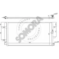 Радиатор кондиционера SOMORA 021760A UZT5H7Q CP O3I0 Audi A4 (B8) 4 Седан 2.0 Tdi Quattro 190 л.с. 2013 – 2015