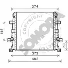 Радиатор охлаждения двигателя SOMORA 1418457545 IB64 99 023140 DNC9GC