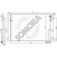 Радиатор кондиционера SOMORA 7UNK3 A W45WB 024260A Audi A8 (D4) 3 Седан 4.0 S8 Quattro 520 л.с. 2012 – 2018