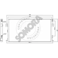 Радиатор кондиционера SOMORA 035060 4 X1VO 0Y1PX Chrysler Voyager 3 (GS) Минивэн