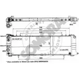 Радиатор охлаждения двигателя SOMORA 036040A 0FAJ L BAVCNP Chrysler PT Cruiser