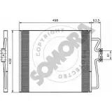Радиатор кондиционера SOMORA S54IFM5 HSZ3XV M 1418458638 042160