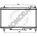 Радиатор охлаждения двигателя SOMORA 052340L AU8HRF H 6TNT8CH Citroen C5 1 (DC, PF3) Хэтчбек 3.0 V6 (DCxFxC. DCxFxF) 207 л.с. 2001 – 2004