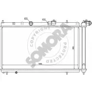 Радиатор охлаждения двигателя SOMORA 929VV 052340M Citroen C5 1 (DC, PF3) Хэтчбек 3.0 V6 (DCxFxC. DCxFxF) 207 л.с. 2001 – 2004 R 1S6X