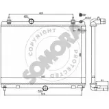 Радиатор охлаждения двигателя SOMORA 052540 4YIGLE Citroen C5 3 (RW, PF3) Универсал 2.0 HDi 180 181 л.с. 2015 – 2024 E 267MX