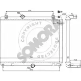 Радиатор охлаждения двигателя SOMORA WZUZZ1W Citroen C5 3 (RD, PF3) Седан 1.6 VTi 120 120 л.с. 2010 – 2025 052540A BIS6TO Y