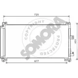 Радиатор кондиционера SOMORA E4NF0 Citroen C6 1 (TD, PF3) 2005 – 2012 UW5 AF 052560A