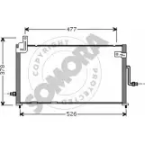 Радиатор кондиционера SOMORA 060060A YXRWMGA Daewoo Matiz (M100) 1 Хэтчбек 1.0 64 л.с. 2003 – 2025 QG44 0K