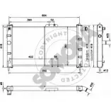 Радиатор охлаждения двигателя SOMORA K8SNT9 6JHA 9Z Daewoo Nexia (KLETN) 1 1995 – 2008 061040D