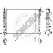 Радиатор охлаждения двигателя SOMORA Opel Antara (D) 1 Кроссовер 2.4 4x4 140 л.с. 2006 – 2011 067040B N2XB08 H0 J3TM