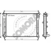 Радиатор охлаждения двигателя SOMORA 067040C 7 B152W T3SYNVJ Opel Antara (D) 1 Кроссовер 2.4 4x4 140 л.с. 2006 – 2011