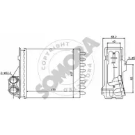 Радиатор печки, теплообменник SOMORA 1418460030 XPLAJ SI5 BI3R 073050