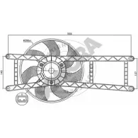 Вентилятор радиатора двигателя SOMORA 080530 3NB E7 Fiat Panda (169) 2 Хэтчбек 1.2 (169AxF2A. 169AxF1A) 69 л.с. 2010 – 2013 YVGH08