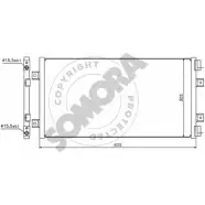 Радиатор кондиционера SOMORA J9O3858 Fiat D7Y2 1NB 081360C