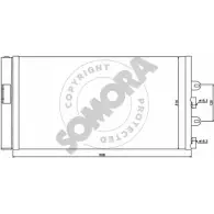 Радиатор кондиционера SOMORA 78 9Z1F FGQYO5F 081360D Fiat