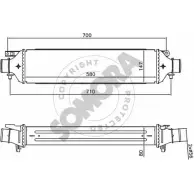 Интеркулер SOMORA 0 P2L48 082445 Fiat Bravo (198) 2 Хэтчбек 2.0 D Multijet 165 л.с. 2008 – 2025 HH4DF