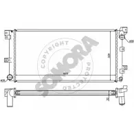 Радиатор охлаждения двигателя SOMORA 1NYMUC I5 HWA Chrysler Voyager 3 (GS) Минивэн 2.5 TDiC AWD 116 л.с. 1995 – 2001 083040A