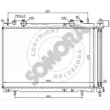 Радиатор охлаждения двигателя SOMORA IDRA5OQ 087040 Fiat Marea (185) 1 Седан 2.0 150 20V 150 л.с. 2001 – 2002 EX Y39D