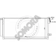 Радиатор кондиционера SOMORA 088260 RBRSG SZ0OB 4M Fiat Doblo (263) 2 Фургон 1.6 D Multijet 100 л.с. 2010 – 2025