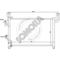 Радиатор кондиционера SOMORA 090560 MFPLHEZ Ford Ranger 4 (ER, EQ) 1997 – 2006 OR1 PD