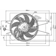Вентилятор радиатора двигателя SOMORA 092530A 5A86E Ford Fiesta 5 (CBK, JH, JD) Хэтчбек 1.2 5 16V 75 л.с. 2002 – 2008 SFC4NK L