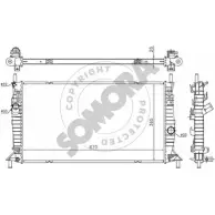 Радиатор охлаждения двигателя SOMORA WE CKHOM VCNHNL1 093640B Ford Focus 2 Хэтчбек 2.5 RS 305 л.с. 2009 – 2011