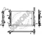 Радиатор охлаждения двигателя SOMORA ZVSL I MVVFG Ford Tourneo Connect 2 (C307) Универсал 1.6 TDCi 95 л.с. 2013 – 2024 093840A