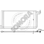 Радиатор кондиционера SOMORA J9PWRA Ford Focus 3 (CB8) Универсал 1.6 Ti 125 л.с. 2010 – 2025 T 451I4U 093860A