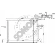 Радиатор кондиционера SOMORA Ford C-Max 2 (CB7, CEU) Минивэн 1.6 EcoBoost 182 л.с. 2010 – 2024 22LK5B 093860B 7FD8 O5