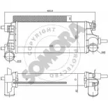 Интеркулер SOMORA 8ODTYP 096245B Ford Focus 3 (CB8) Универсал 1.0 EcoBoost 100 л.с. 2012 – 2024 PW2 V4