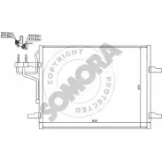 Радиатор кондиционера SOMORA 083BZ WK Ford Kuga 1 (CBV, C1) Кроссовер 2.0 TDCi 4x4 136 л.с. 2008 – 2012 LNBE55 099060