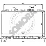 Радиатор охлаждения двигателя SOMORA 111140C 3OYY Y S4UHEAX Kia Rio 2 (JB) Хэтчбек 1.6 CVVT 112 л.с. 2005 – 2025