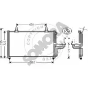 Радиатор кондиционера SOMORA 117560B Kia Shuma YQ6 LHW1 WLD17