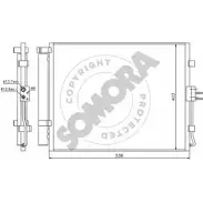 Радиатор кондиционера SOMORA 1418462749 118060 2XCDE 39G4 U