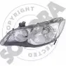 Фара SOMORA Honda Civic 8 (FD, FA) Седан 1.3 Hybrid (FD3) 116 л.с. 2010 – 2012 HZP6Z3Y O91Q 6X 121516